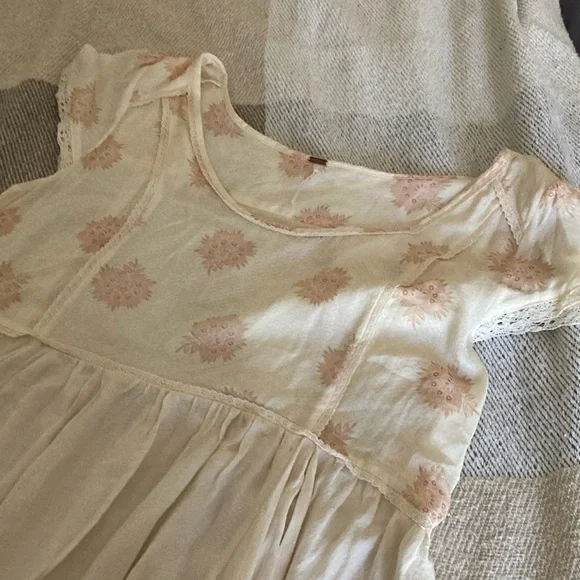 Free people babydoll tuni with lace nwt - Picture 2 of 5